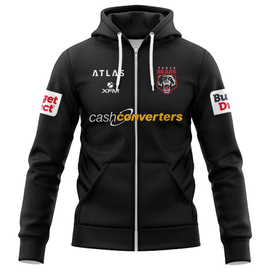 Perth Bears 2027 Black Hoodie with Zipper
