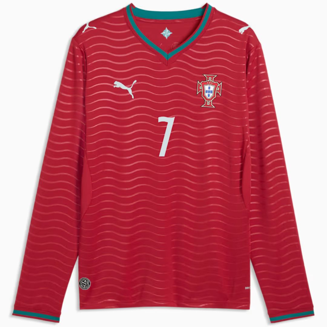 Portugal 2026 Cristiano Ronaldo Soccer World Cup of Football Players Edition Long Sleeve Home Jersey Shirt