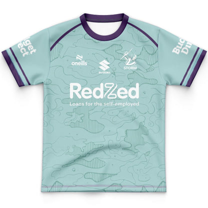 Melbourne Storm 2026 Kids Mint Green Training Shirt