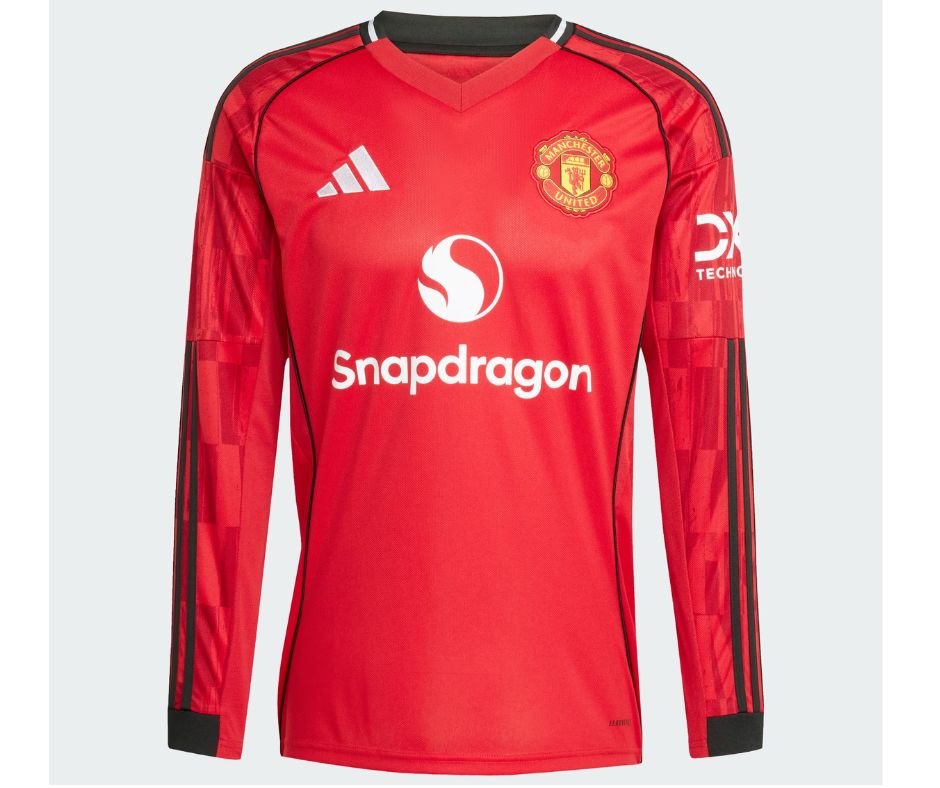 Manchester United 2025/26 Long Sleeve Player's Edition Home Jersey Shirt