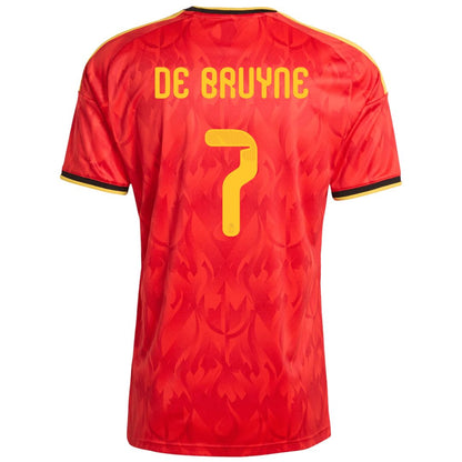 Belgium 2026 World Cup De Bruyne # 7 Home Jersey Shirt