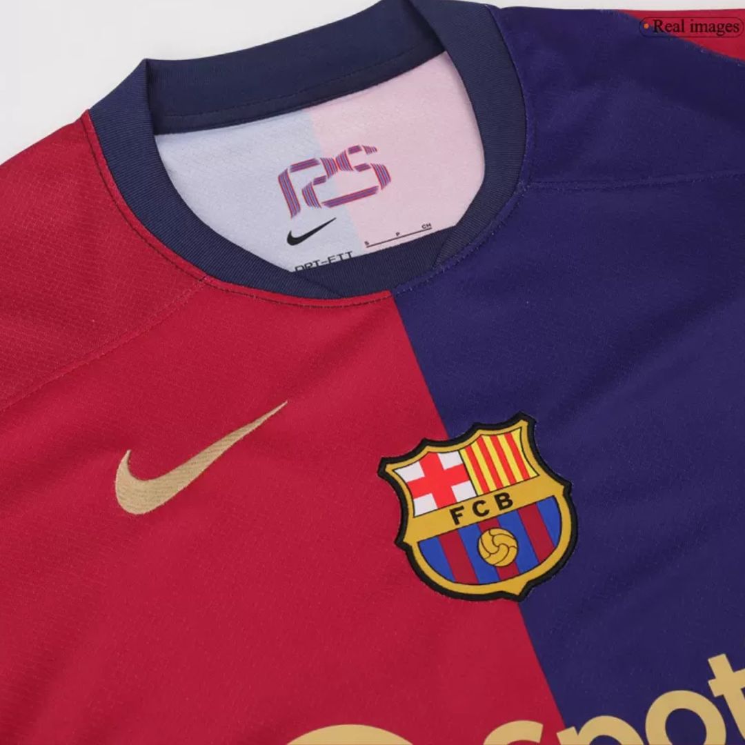 Barcelona 2024/25 Kids Home Jersey Shirt (Add Your Own Name & Number)