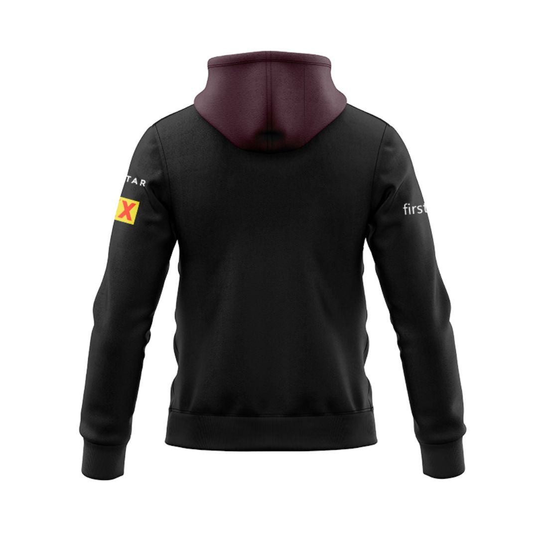 Brisbane Broncos 2025 Black Front Hoodie