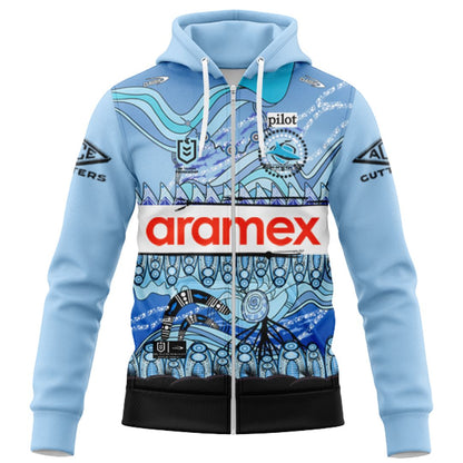 Cronulla Sutherland Sharks 2026 Indigenous Hoodie with Zipper