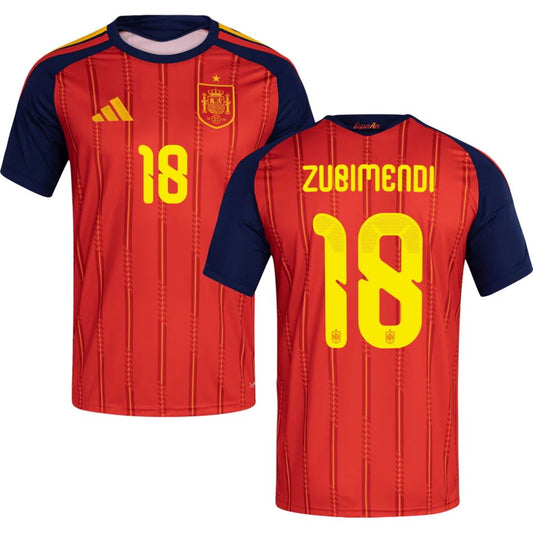Spain 2026 World Cup Zubimendi #18 Home Jersey Shirt