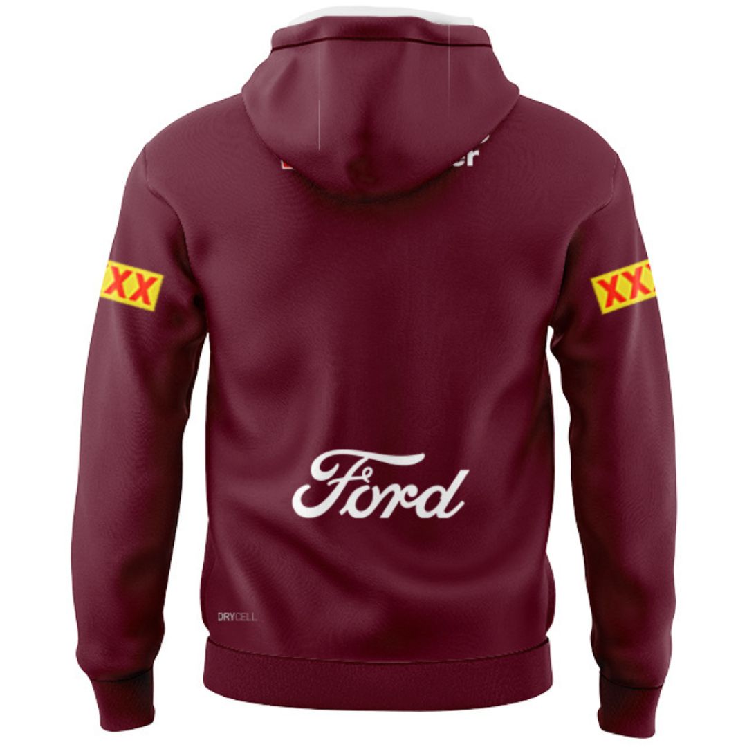 Queensland Maroons 2026 State Of Origin Harvey Norman Hoodie with Zipper