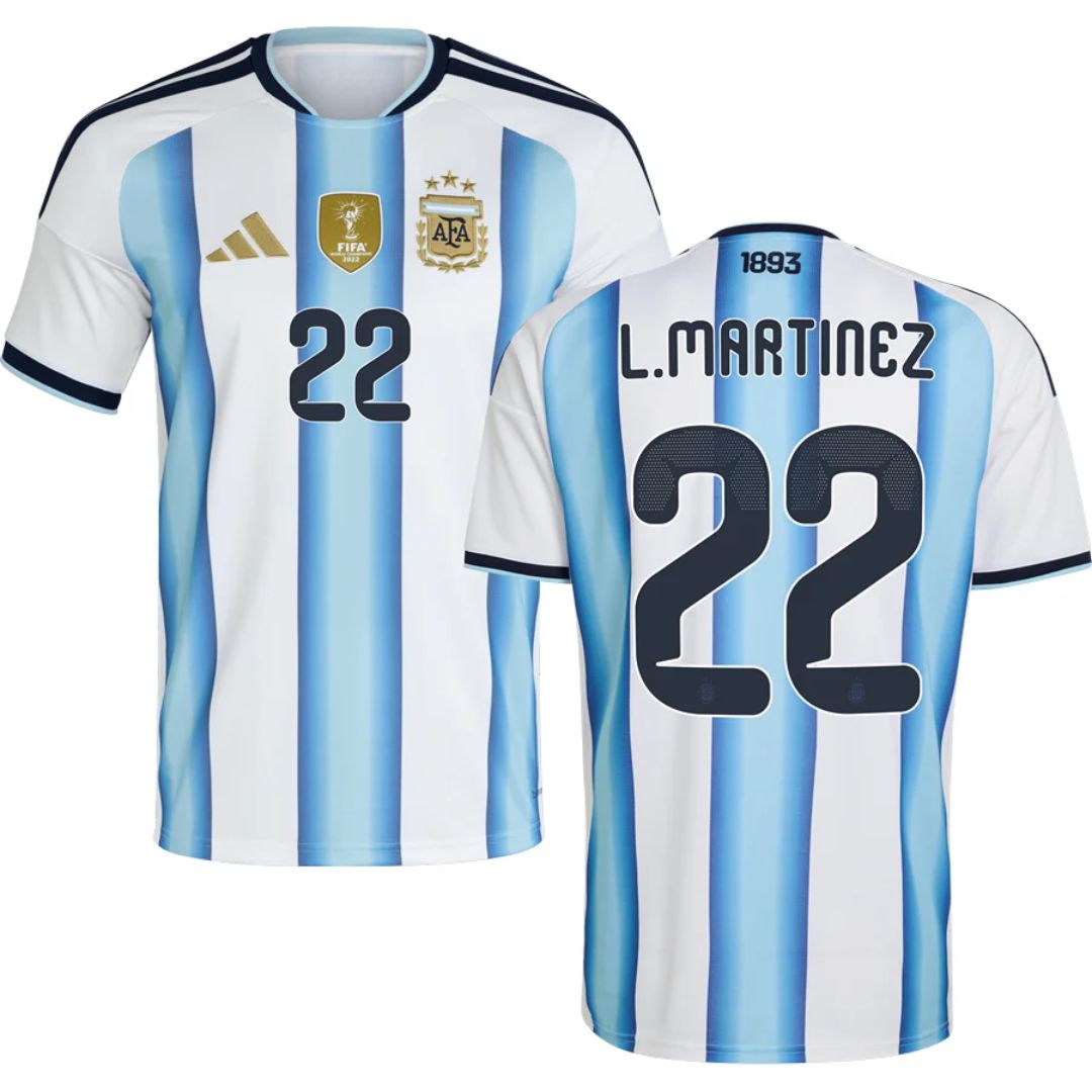 Argentina 2026 World Cup L.Martinez #22 Home Jersey
