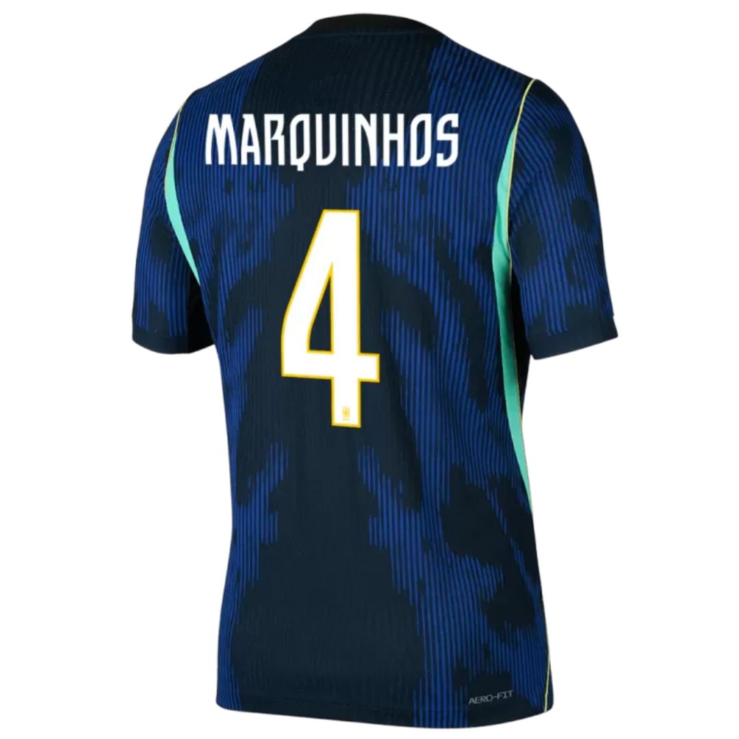 Brazil 2026 World Cup Marquinhoz #4 Away Jersey Shirt