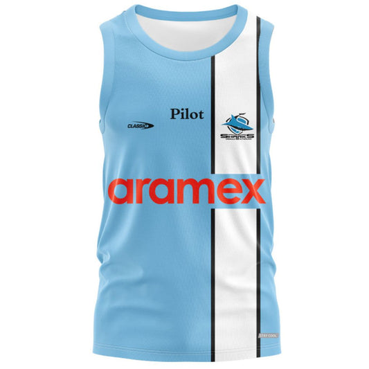 Cronulla Sutherland Sharks 2026 Sky Blue Training Singlet