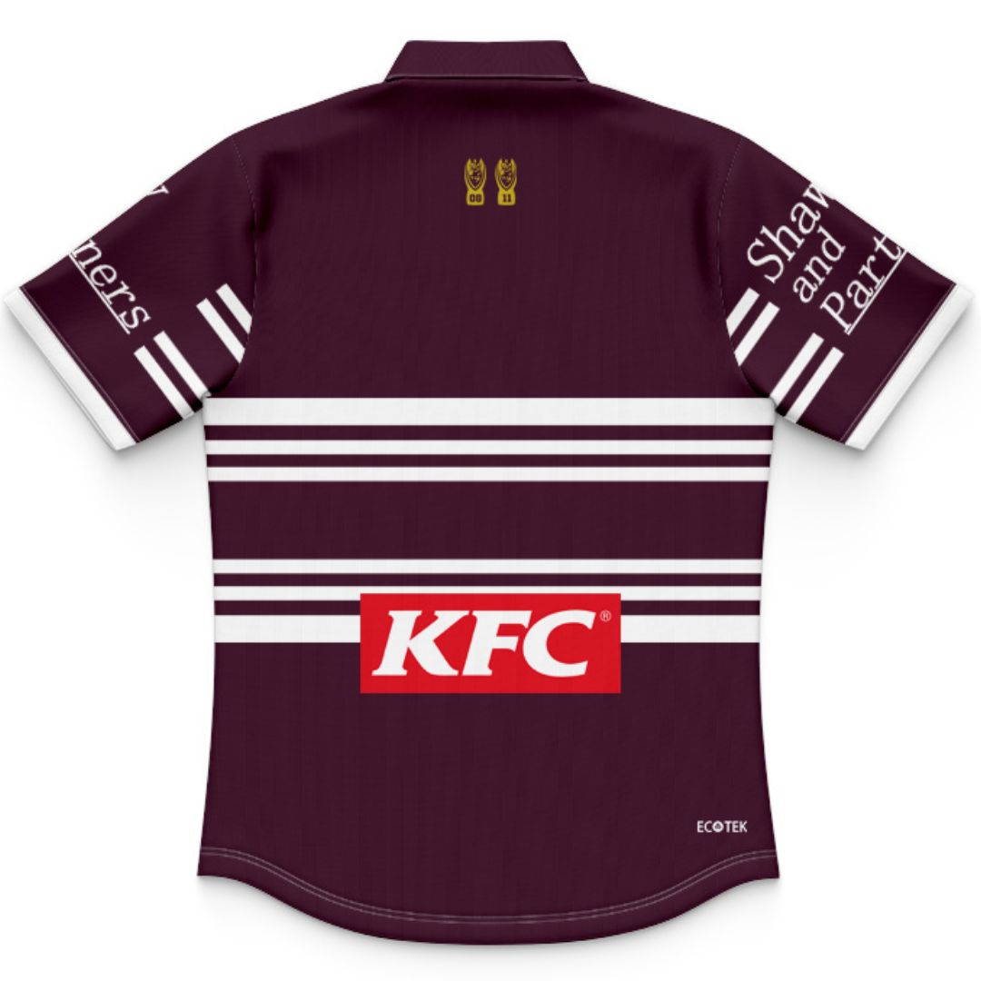 Manly Warringah Sea Eagles 2026 Kids Maroon Training Polo Shirt