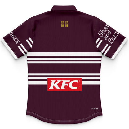 Manly Warringah Sea Eagles 2026 Kids Maroon Training Polo Shirt