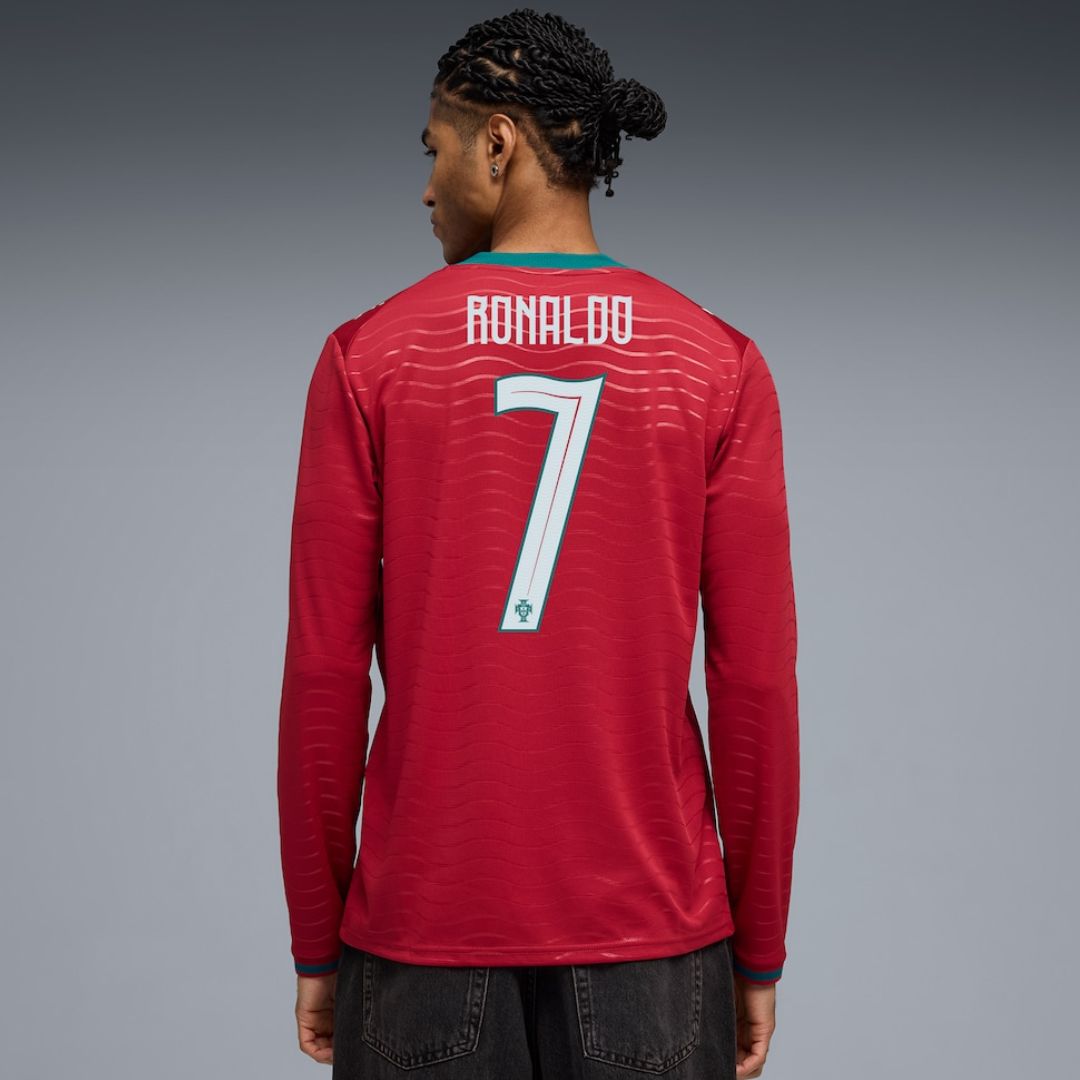 Portugal 2026 Cristiano Ronaldo Soccer World Cup of Football Long Sleeve Home Jersey Shirt