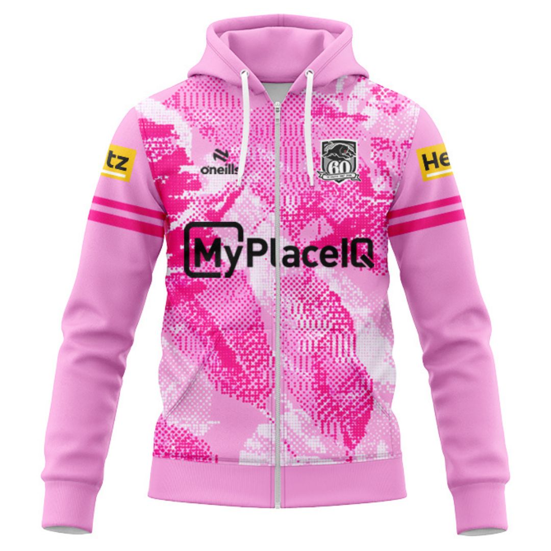 Penrith Panthers 2026 Pink Training Hoodie with Zipper