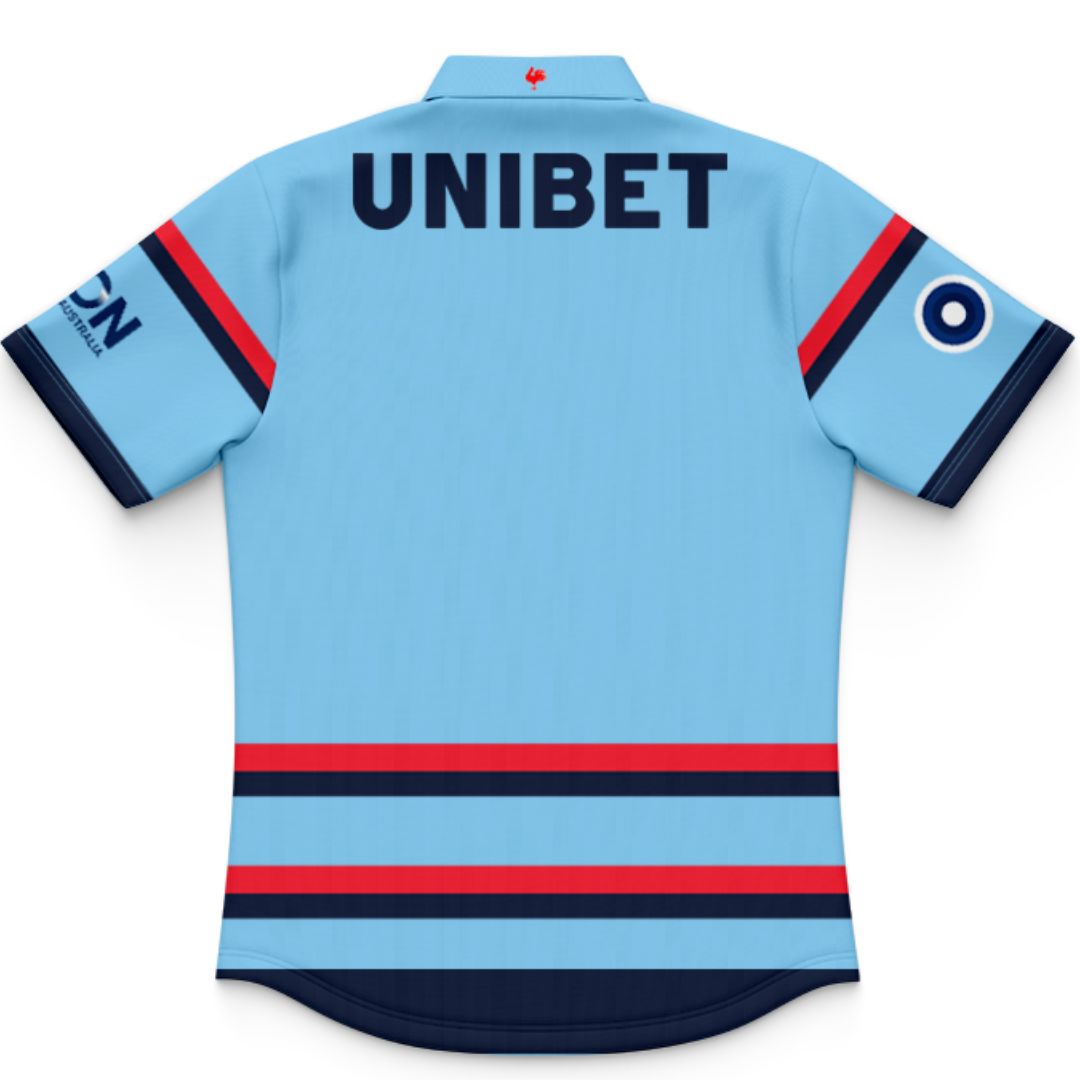 Sydney Roosters 2025 Kids Bondi Blue Training Polo Shirt