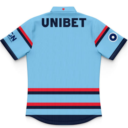 Sydney Roosters 2025 Kids Bondi Blue Training Polo Shirt