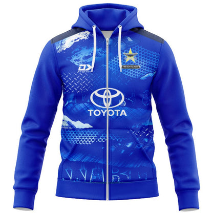North Queensland Cowboys 2026 Blue Training Hoodie with Zipper