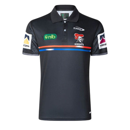Newcastle Knights 2025 Black Media Polo Shirt