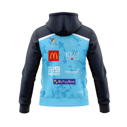 Gold Coast Titans 2025 Junior Cyan Blue Training Hoodie
