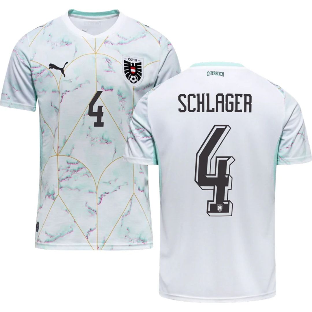 Austria 2026 World Cup Schlager #4 Away Jersey Shirt
