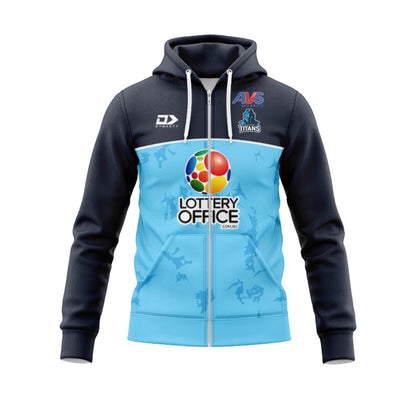 Gold Coast Titans 2025 Kids Cyan Blue Training Hoodie