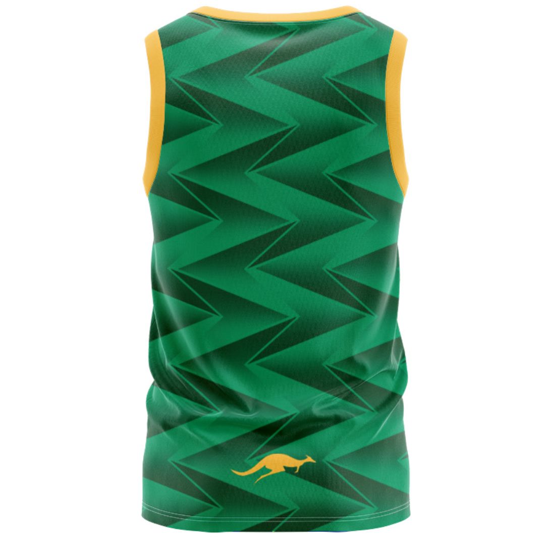 Australia Kangaroos 2025 Green Training Singlet