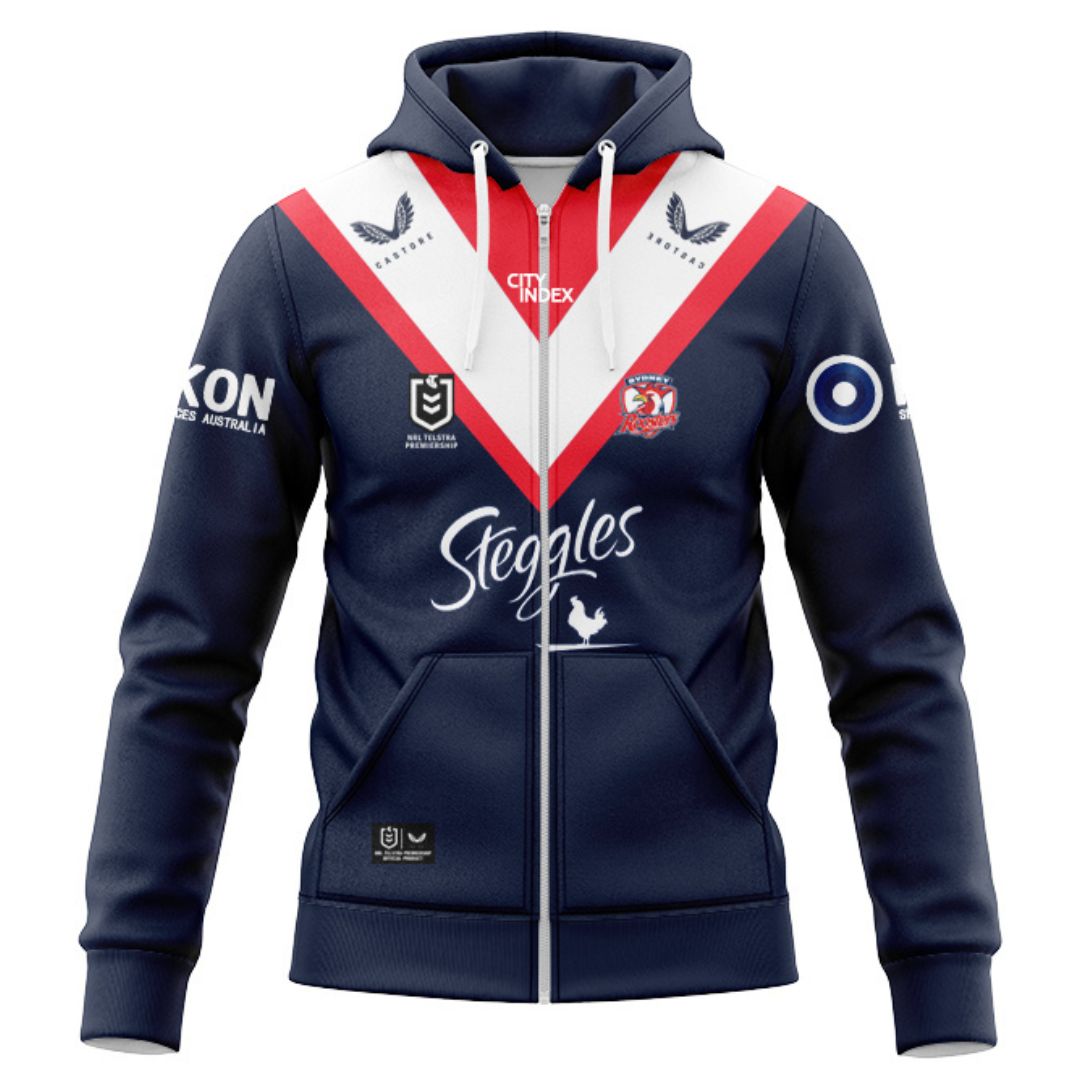 Sydney Roosters 2024 Home Hoodie with Zipper