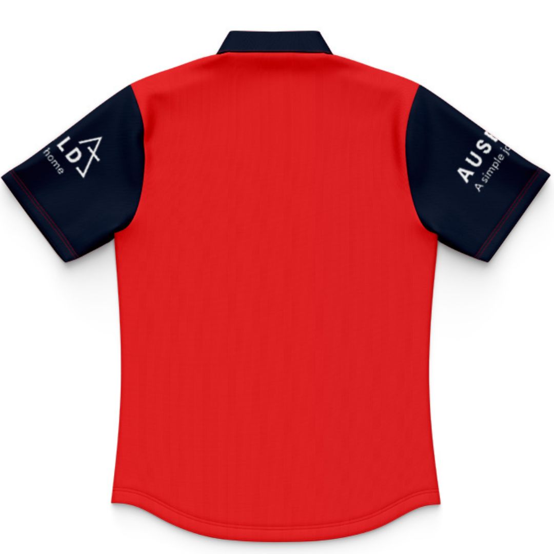 Redcliffe Dolphins 2026 Kids Red Training Polo Shirt