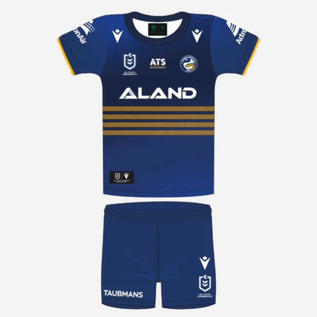 Parramatta Eels 2025 Kids Home Jersey and Shorts Kit