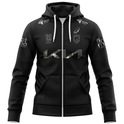 Brisbane Broncos 2026 Black Hoodie with Zipper