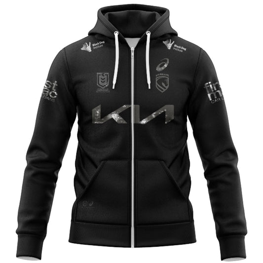 Brisbane Broncos 2026 Black Hoodie with Zipper