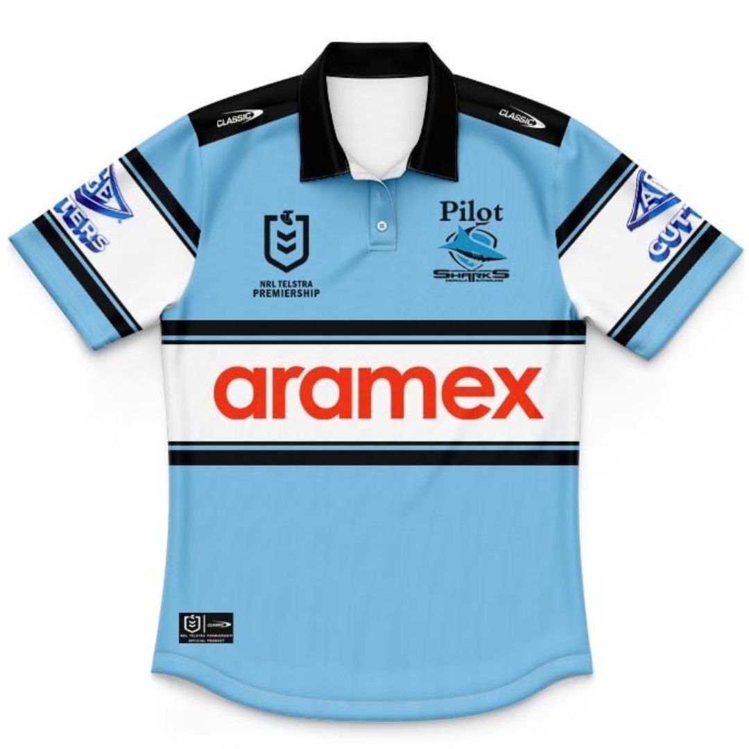 Cronulla Sutherland Sharks 2026 Kids Away Polo Shirt