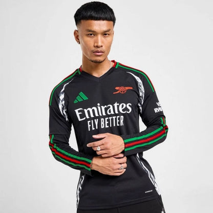 Arsenal Gunners 2024/25 Ødegaard #8 Long Sleeve Away Jersey Shirt