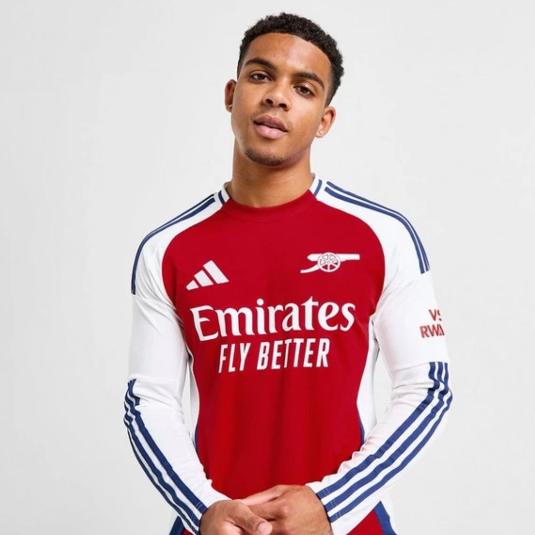 Arsenal Gunners 2024/25 Long Sleeve Home Jersey Shirt (Add Your Own Name & Number)