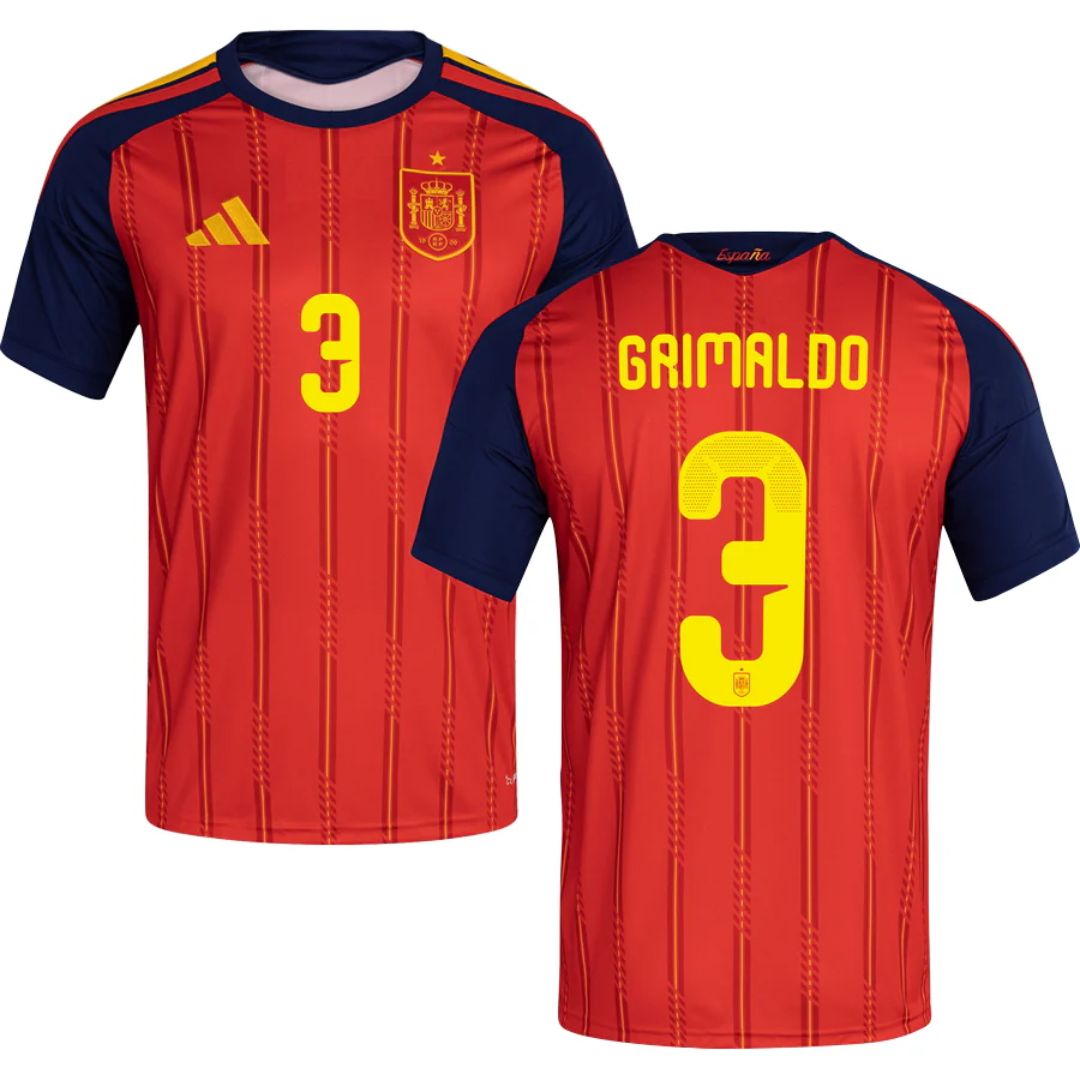 Spain 2026 World Cup Grimaldo #3 Home Jersey Shirt