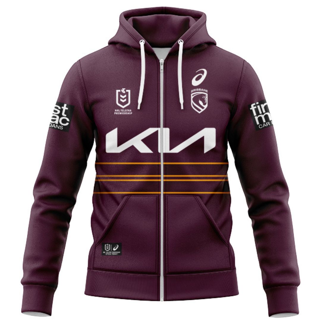 Brisbane Broncos 2026 Home Hoodie with Zipper