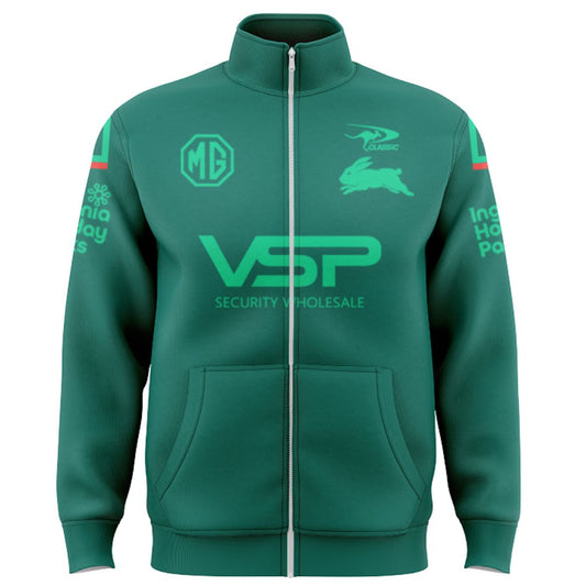South Sydney Rabbitohs 2025 Captains Run Jacket with Zipper