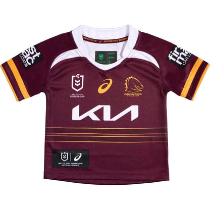 Brisbane Broncos 2025 Kids Home Jersey and Shorts Kit
