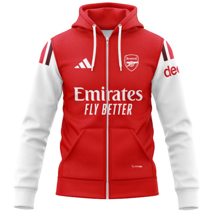 Arsenal Gunners 2026/27 Home Hoodie with Zipper