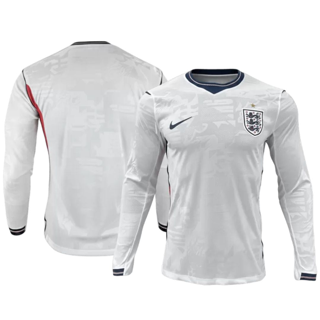 England Soccer 2026 World Cup Long Sleeve Home Jersey Shirt Kit