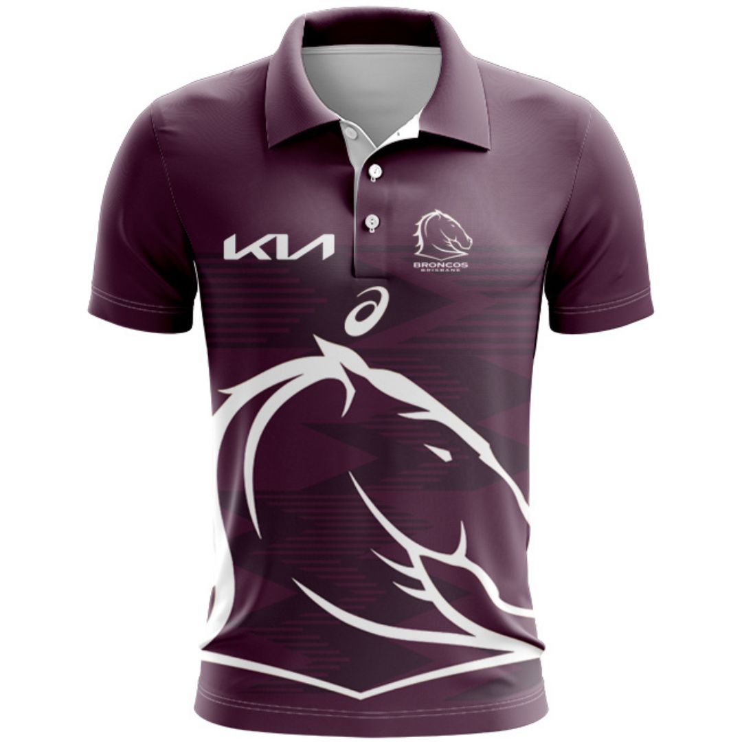 Brisbane Broncos 2024 Run Out Polo Shirt