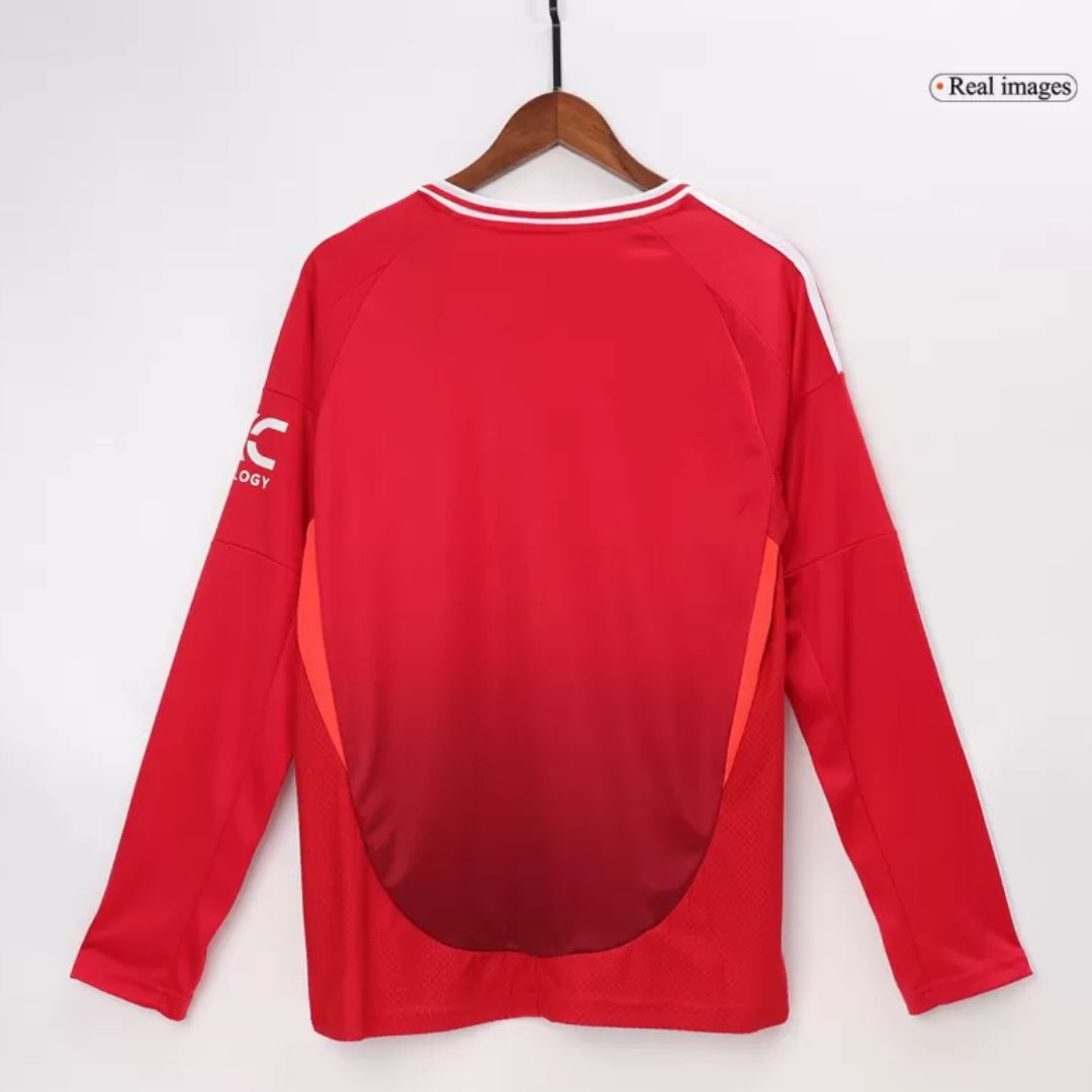 Manchester United 2024/25 Long Sleeve Home Jersey Shirt (Add Your Own Name & Number)