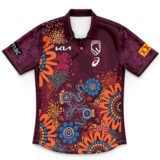 Brisbane Broncos 2026 Kids Players Indigenous Polo Shirt