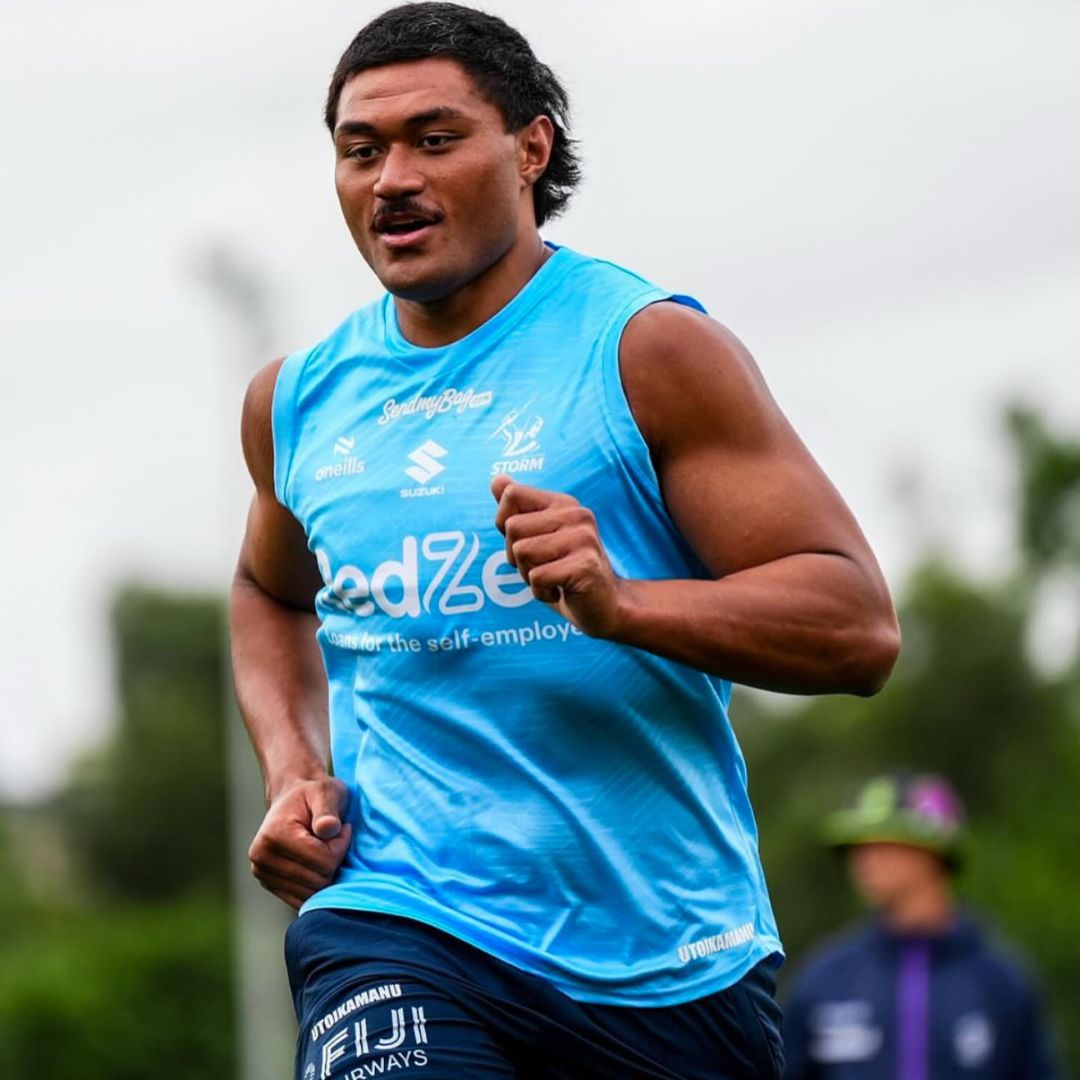 Melbourne Storm 2025 Light Blue Training Singlet