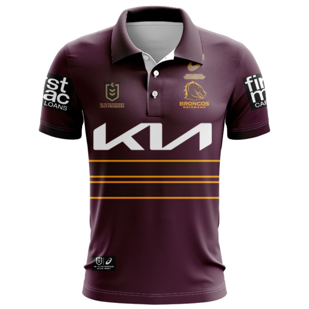Brisbane Broncos 2025 Premiers Home Polo Shirt