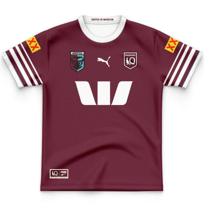 Queensland Maroons 2026 State Of Origin Kids Jersey and Shorts Kit