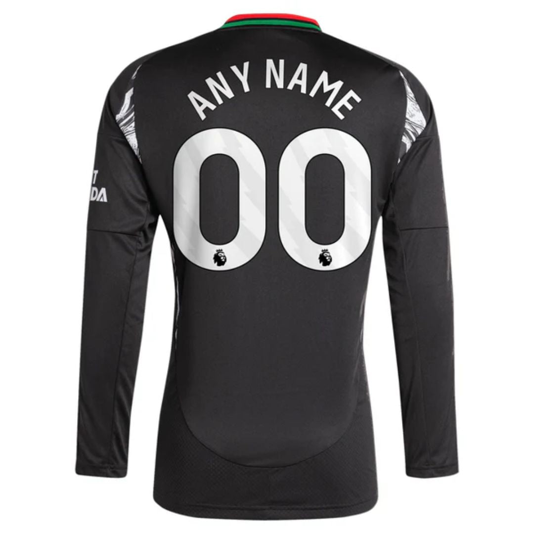Arsenal Gunners 2024/25 Long Sleeve Away Jersey Shirt (Add Your Own Name & Number)