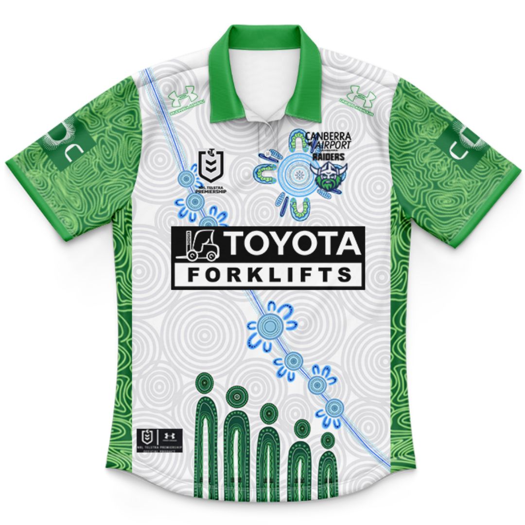 Canberra Raiders 2026 Kids Indigenous Polo Shirt