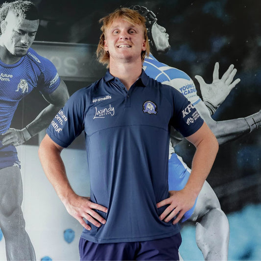 Canterbury Bankstown Bulldogs Navy Blue Media Polo Shirt