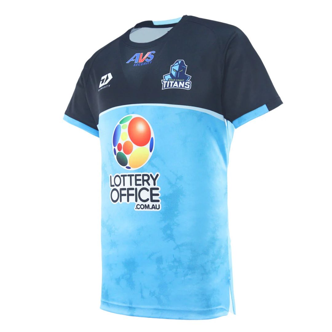 Gold Coast Titans 2025 Cyan Blue Training Shirt