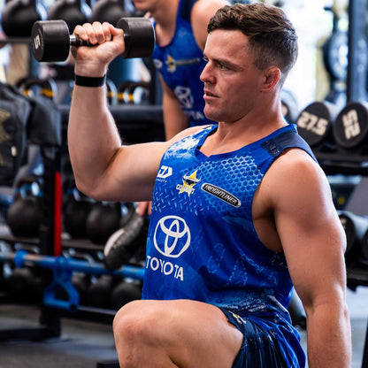 North Queensland Cowboys 2026 Blue Training Singlet